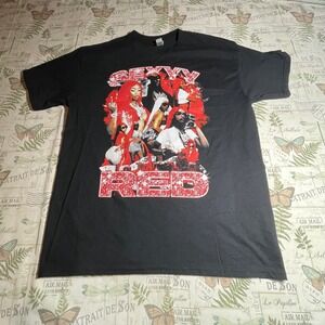 Sexy Red Hood Hottest Princess Tour T-Shirt Black Graphic‎ Tee L